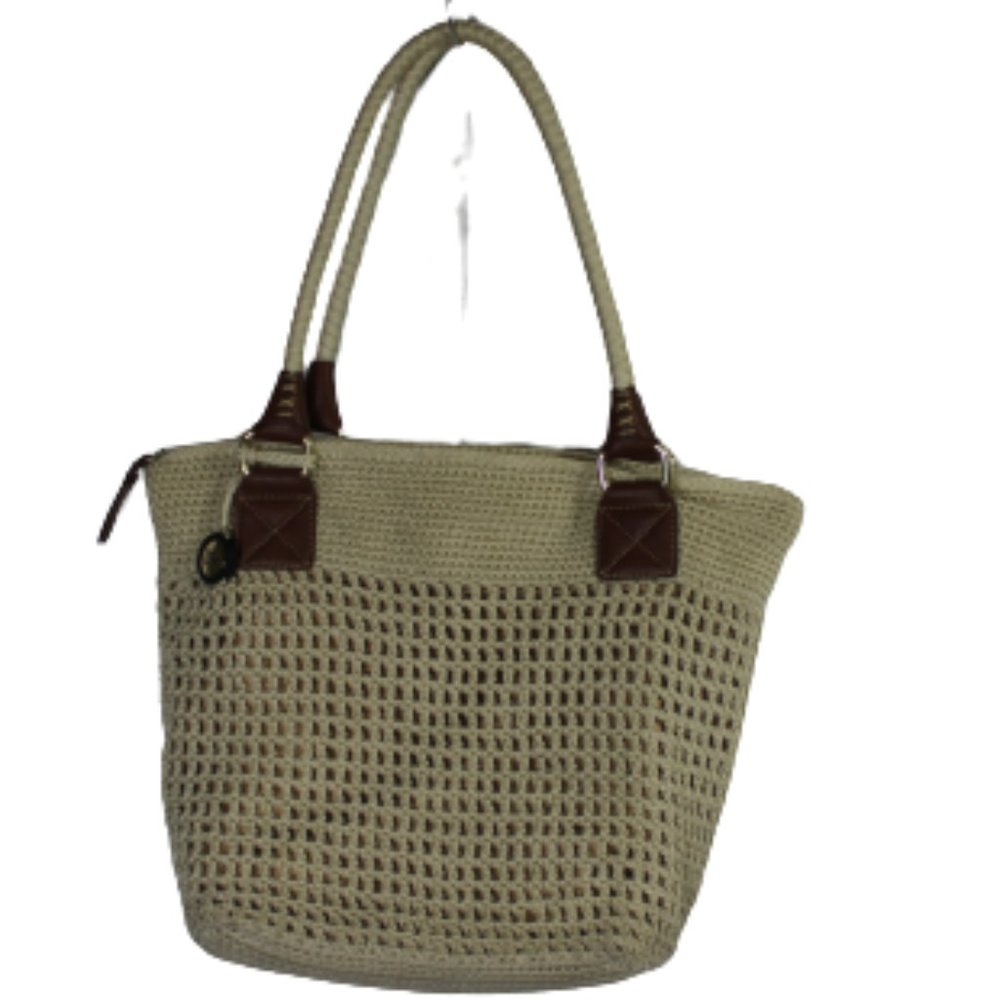 THE SAK Cambria Round Tote Natural With Bronze